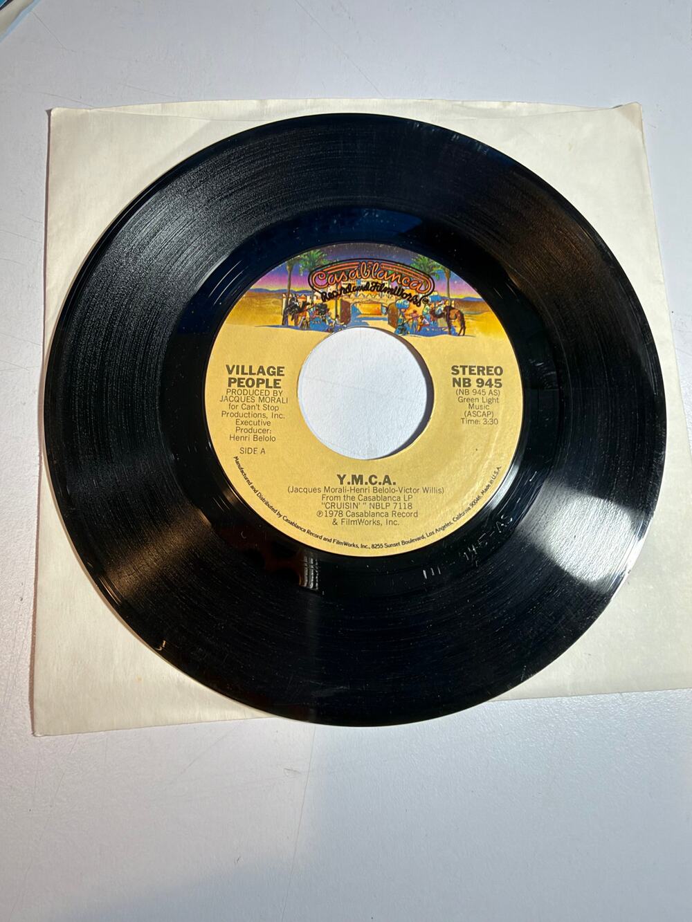 The Village People NM 45 rpm "Y.M.C.A." "the women" Casablanca Records (ymca)